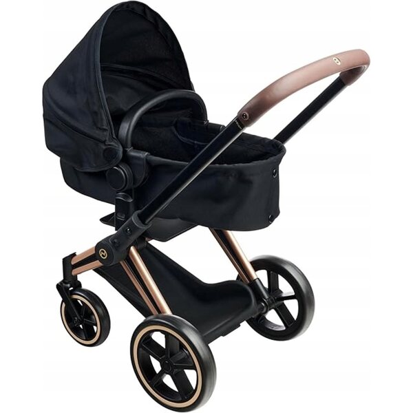 Corolle 3 in 1 Puppenwagen schwarz – Kinderwagen, Gondel, Kinderbett