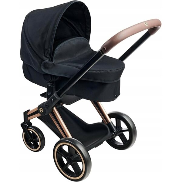 Corolle 3 in 1 Puppenwagen schwarz – Kinderwagen, Gondel, Kinderbett