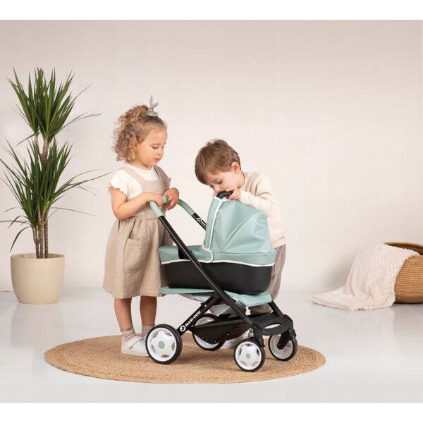 Smoby Puppenwagen 3 in 1 Maxi Cosi Quinny Grün für Kinder ab 3 Jahren