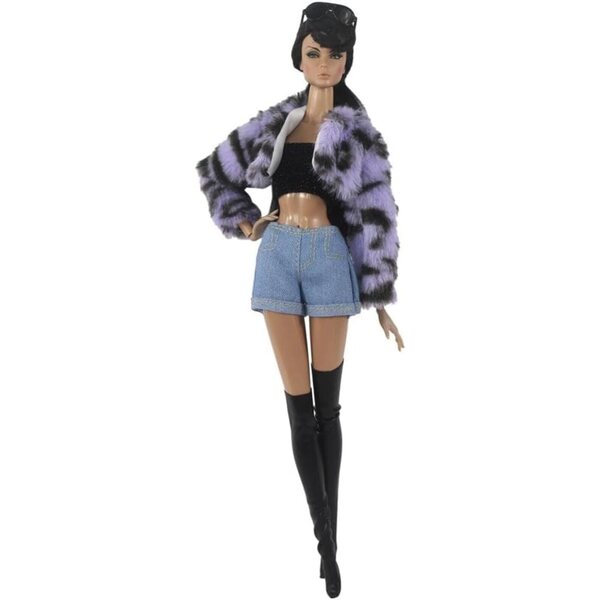 Vestiti invernali per bambola americana 30 cm, set 5 pezzi casual e caldo