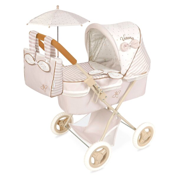 DeCuevas Verona tiefer Puppenwagen mit Tasche und Regenschutz