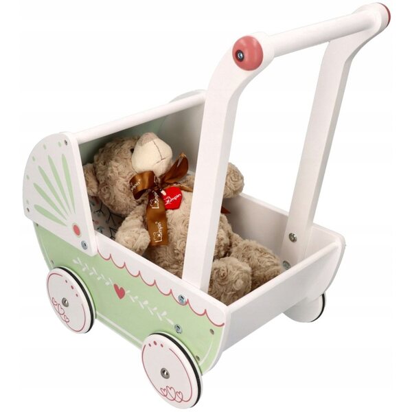 Houten poppenwagen - een veilige, duurzame en ergonomische duwer voor de kleintjes