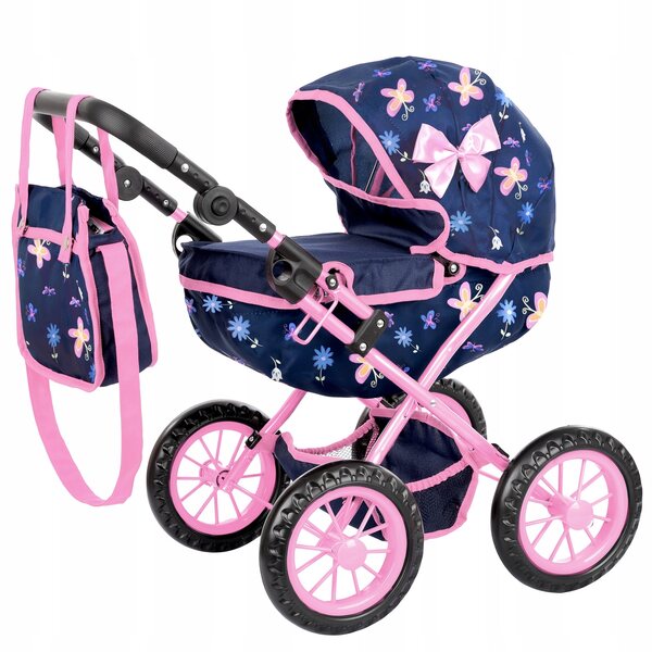 Kinderplay Deep Gondola Puppenwagen mit verstellbarem Griff und Tasche