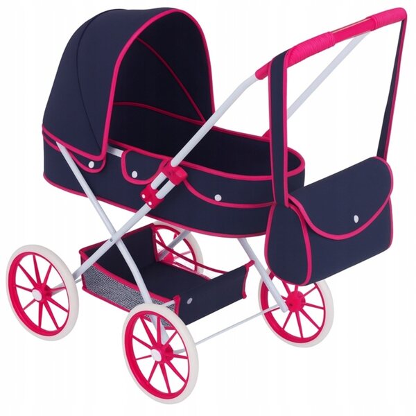 Nobo Kids Deep Puppenwagen mit klappbarem Verdeck und Schaumstoffrädern