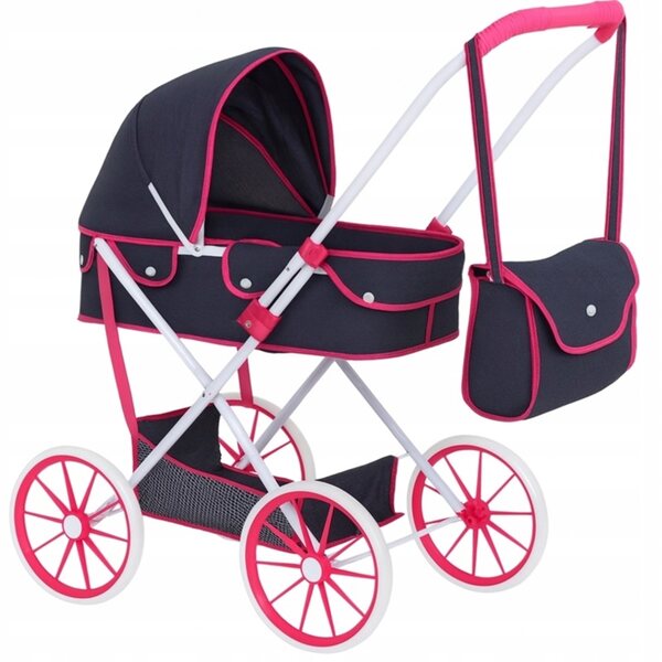 Nobo Kids Deep Puppenwagen mit klappbarem Verdeck und Schaumstoffrädern