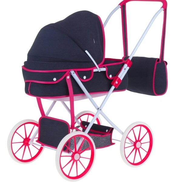 Nobo Kids Deep Puppenwagen mit klappbarem Verdeck und Schaumstoffrädern