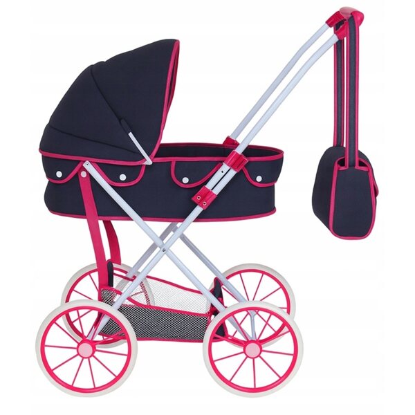 Nobo Kids Deep Puppenwagen mit klappbarem Verdeck und Schaumstoffrädern