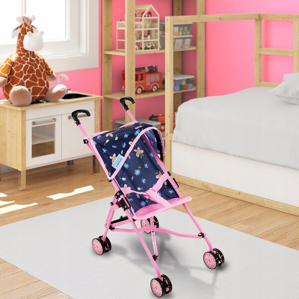 Kinderplay Leichter, faltbarer, farbenfroher Puppenwagen, ab 2 Jahren
