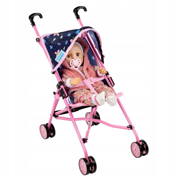 Kinderplay Leichter, faltbarer, farbenfroher Puppenwagen, ab 2 Jahren