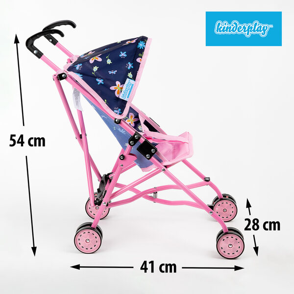 Kinderplay Leichter, faltbarer, farbenfroher Puppenwagen, ab 2 Jahren