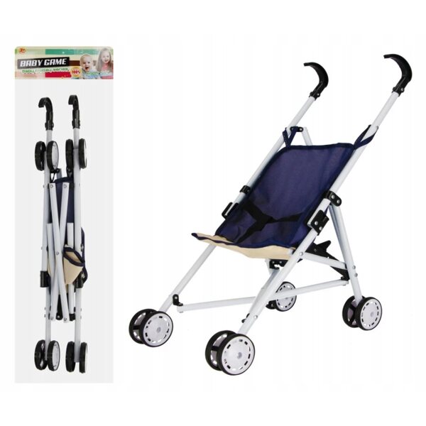 Mega kreativer Marineblau-Metallic-Sonnenschirm-Puppenwagen