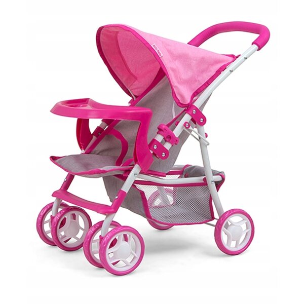 Milly Mally Kate Prestige Rosa Puppenwagen mit Zubehör und widerstandsfähiger Struktur