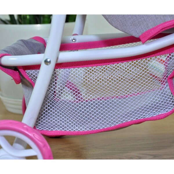 Milly Mally Kate Prestige Rosa Puppenwagen mit Zubehör und widerstandsfähiger Struktur