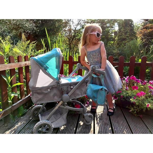 Jokomisiada 2in1 Puppenwagen – Gondel und Kinderwagen, leicht und funktional