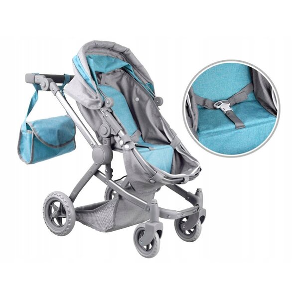Jokomisiada 2in1 Puppenwagen – Gondel und Kinderwagen, leicht und funktional