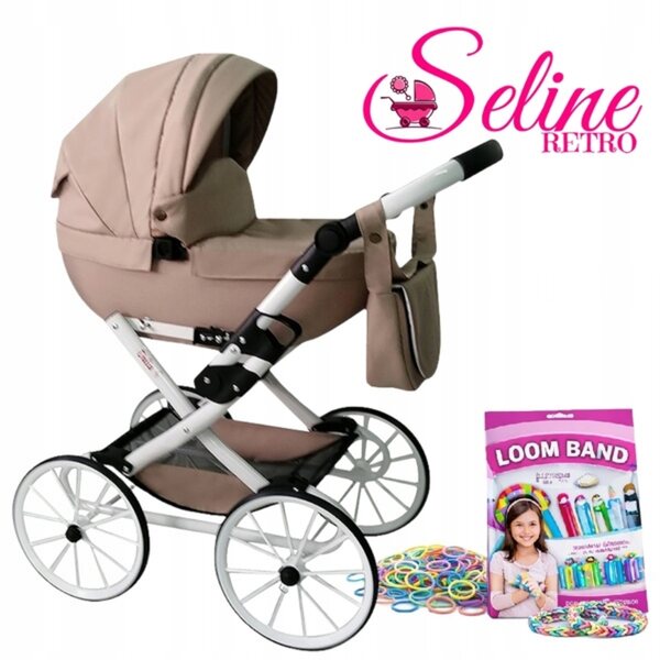 Passeggino per bambole pieghevole profondo Seline Retro 2026 - giocattolo per bambini dai 18 mesi in su
