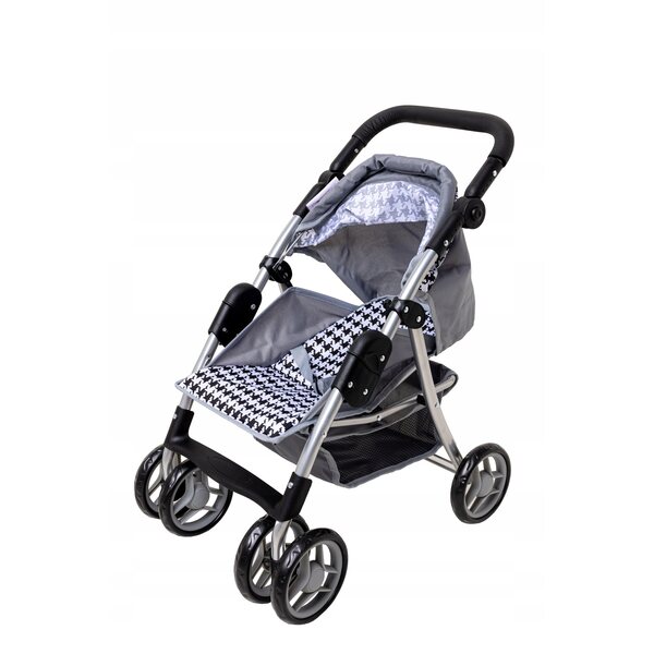 Großer Kinderwagen für Doris-Puppen mit Metallstruktur und weichem Griff