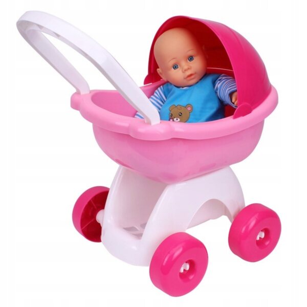 Tiefer Technok-Puppenwagen mit funktionellem Design und stabilen Rädern