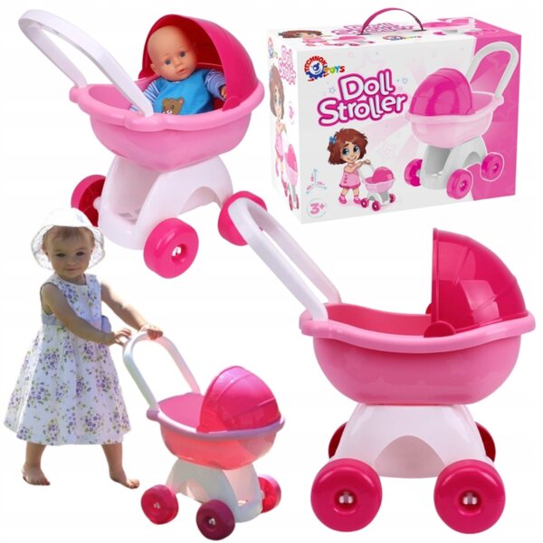 Tiefer Technok-Puppenwagen mit funktionellem Design und stabilen Rädern
