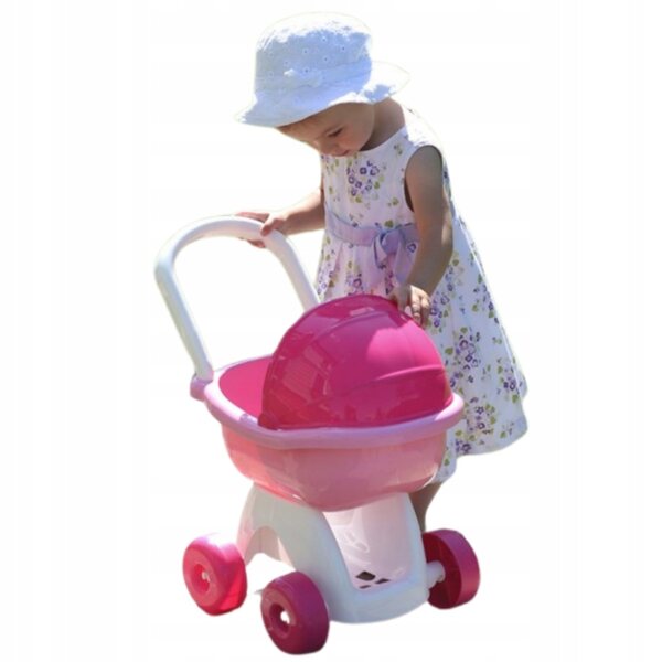 Tiefer Technok-Puppenwagen mit funktionellem Design und stabilen Rädern