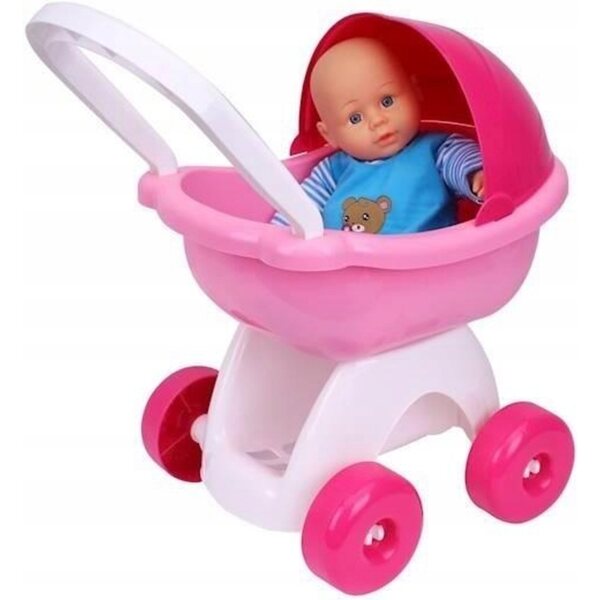 Tiefer Technok-Puppenwagen mit funktionellem Design und stabilen Rädern