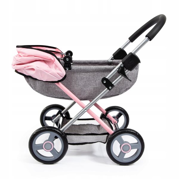 Kuscheliger Puppenwagen im Bayer-Design mit großen Rädern und Zubehör