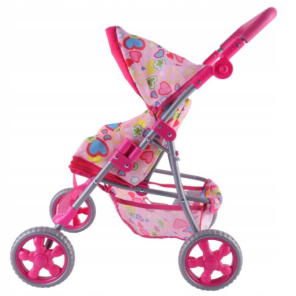 Woopie Royal Puppenwagen, leicht, faltbar, mit Gurten und Korb