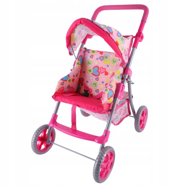 Woopie Royal Puppenwagen, leicht, faltbar, mit Gurten und Korb