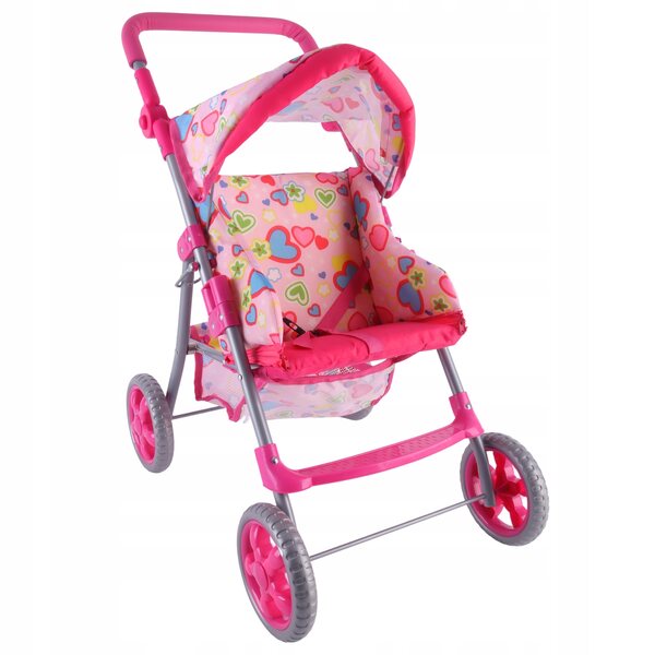 Woopie Royal Puppenwagen, leicht, faltbar, mit Gurten und Korb