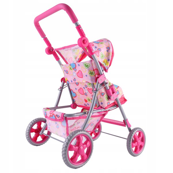 Woopie Royal Puppenwagen, leicht, faltbar, mit Gurten und Korb