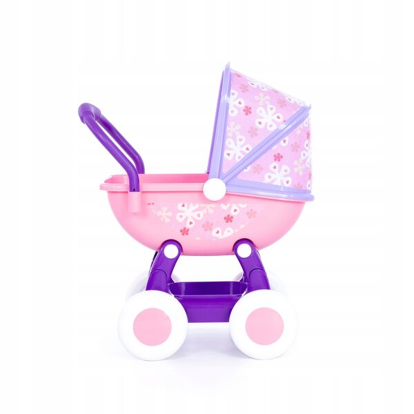 Passeggino per bambole Arina n. 2, a 4 ruote, rosa, per giocare a partire da Polesie di 1 anno