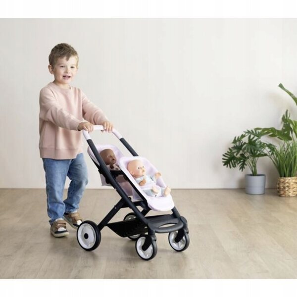 Passeggino gemellare Maxi-Cosi per bambole rosa, 3 anni+, design Quinny