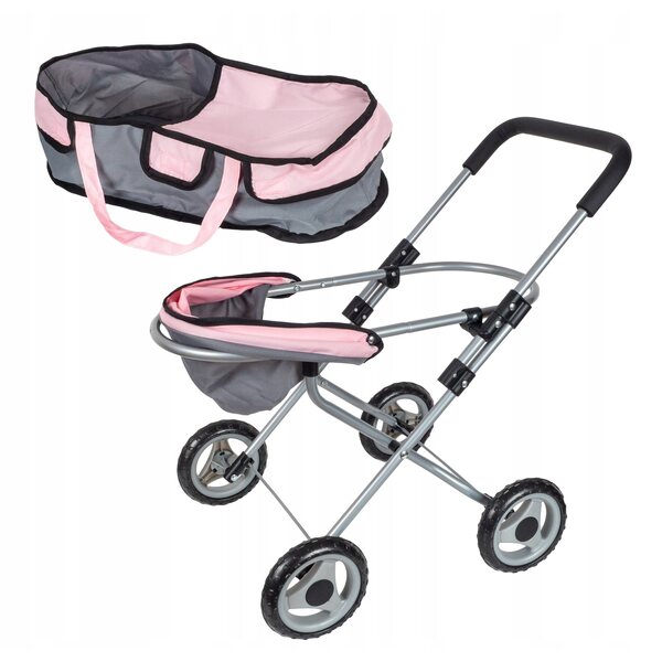 Bambolina Passeggino per bambole Deep Passeggino Gondola BD2114 Rosa