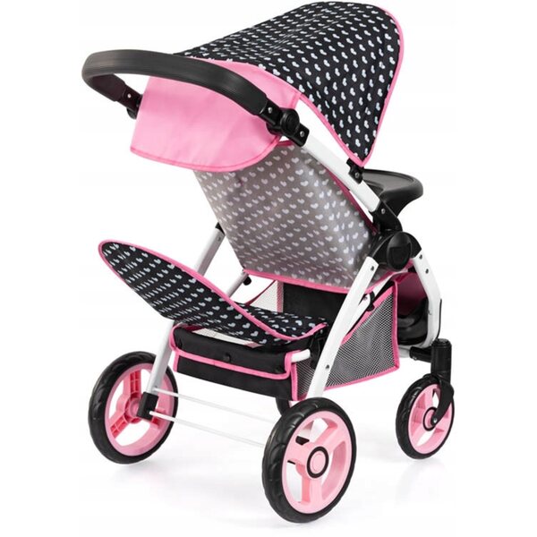 Bayer Design Twin Star Zwillingspuppenwagen mit Tasche und Schwenkrädern