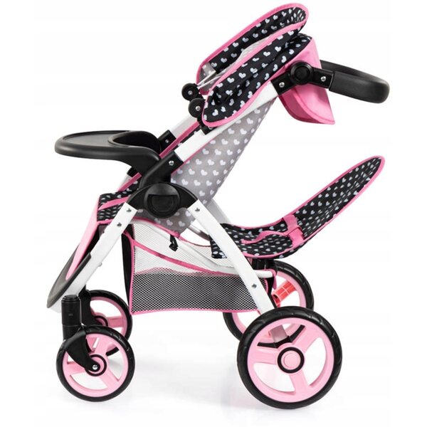 Bayer Design Twin Star Zwillingspuppenwagen mit Tasche und Schwenkrädern