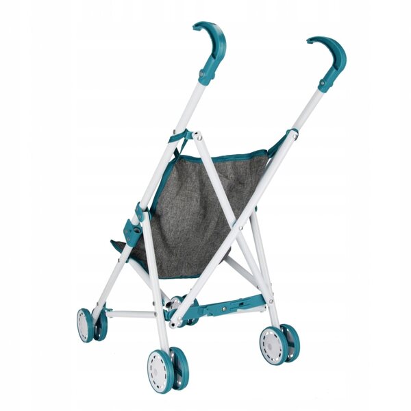 Mega Creative Mint-Grau-Metallic-Sonnenschirm-Kinderwagen für 3+ Puppen