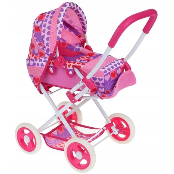 3-in-1-Puppenwagen mit Metallrahmen und leisen Rädern
