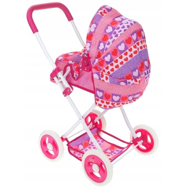 3-in-1-Puppenwagen mit Metallrahmen und leisen Rädern