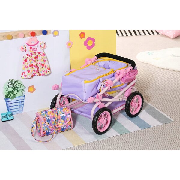 BABY BORN Zapf multifunktionaler Puppenwagen, Stubenwagen und verstellbarer Kinderwagen