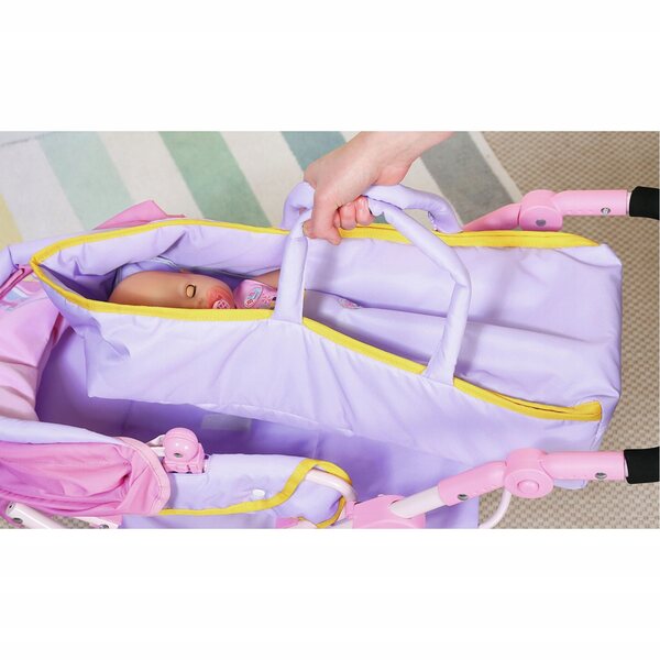 BABY BORN Zapf multifunktionaler Puppenwagen, Stubenwagen und verstellbarer Kinderwagen