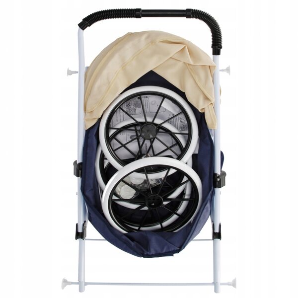 Tiefer Puppenwagen aus Metall, Marineblau MEGA CREATIVE 65x72x35 cm