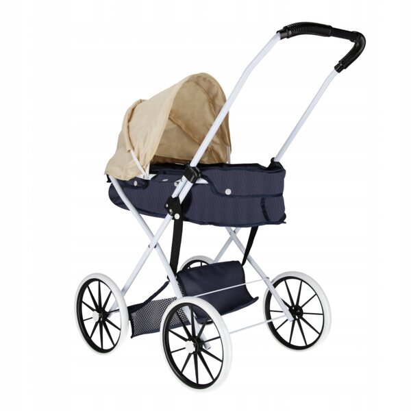 Tiefer Puppenwagen aus Metall, Marineblau MEGA CREATIVE 65x72x35 cm