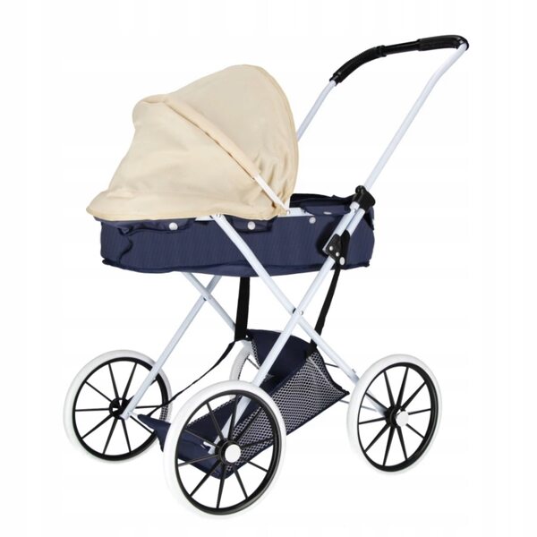 Tiefer Puppenwagen aus Metall, Marineblau MEGA CREATIVE 65x72x35 cm