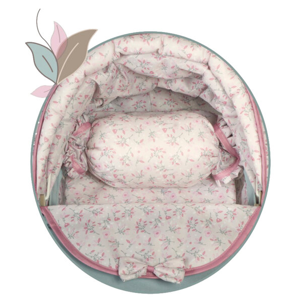 Provenza DeCuevas Puppenwagen mit Sonnenschirm, exklusives und faltbares Design