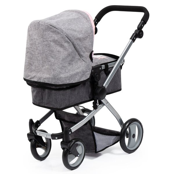 Bayer Design Mega Set 3 in 1: Kinderwagen, Kinderbett und verstellbarer Puppenhalter