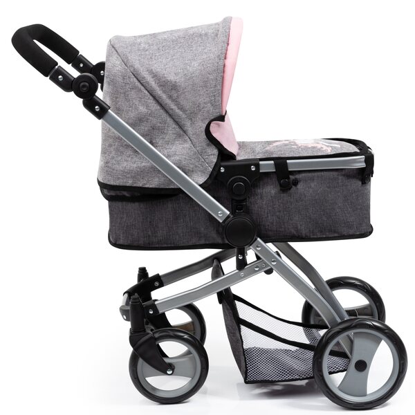 Bayer Design Mega Set 3 in 1: Kinderwagen, Kinderbett und verstellbarer Puppenhalter