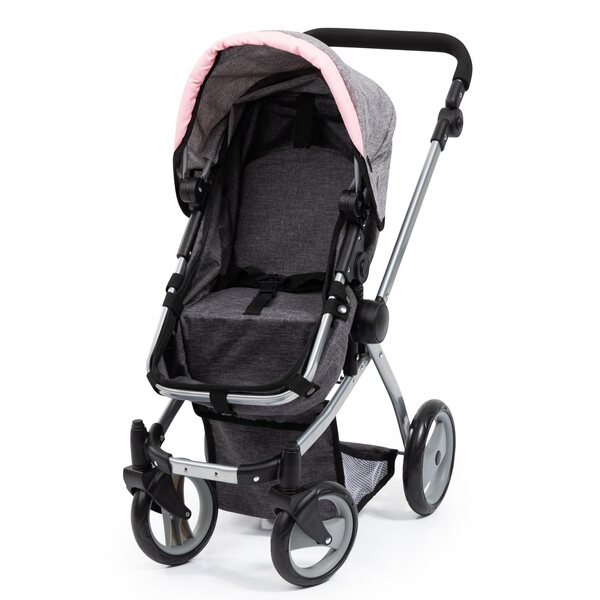 Bayer Design Mega Set 3 in 1: Kinderwagen, Kinderbett und verstellbarer Puppenhalter