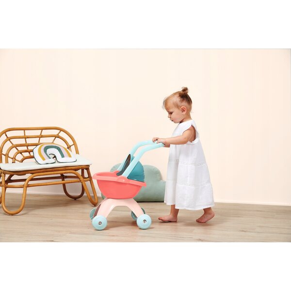 Ecoiffier Puppenkinderwagen mit beweglichem Verdeck, 45 cm