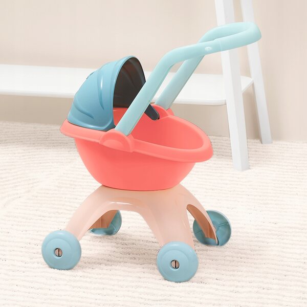 Ecoiffier Puppenkinderwagen mit beweglichem Verdeck, 45 cm