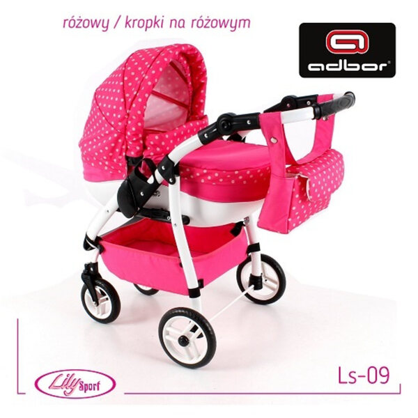 Adbor Lily Sport Puppenwagen mit Loom Band-Set und Zubehör
